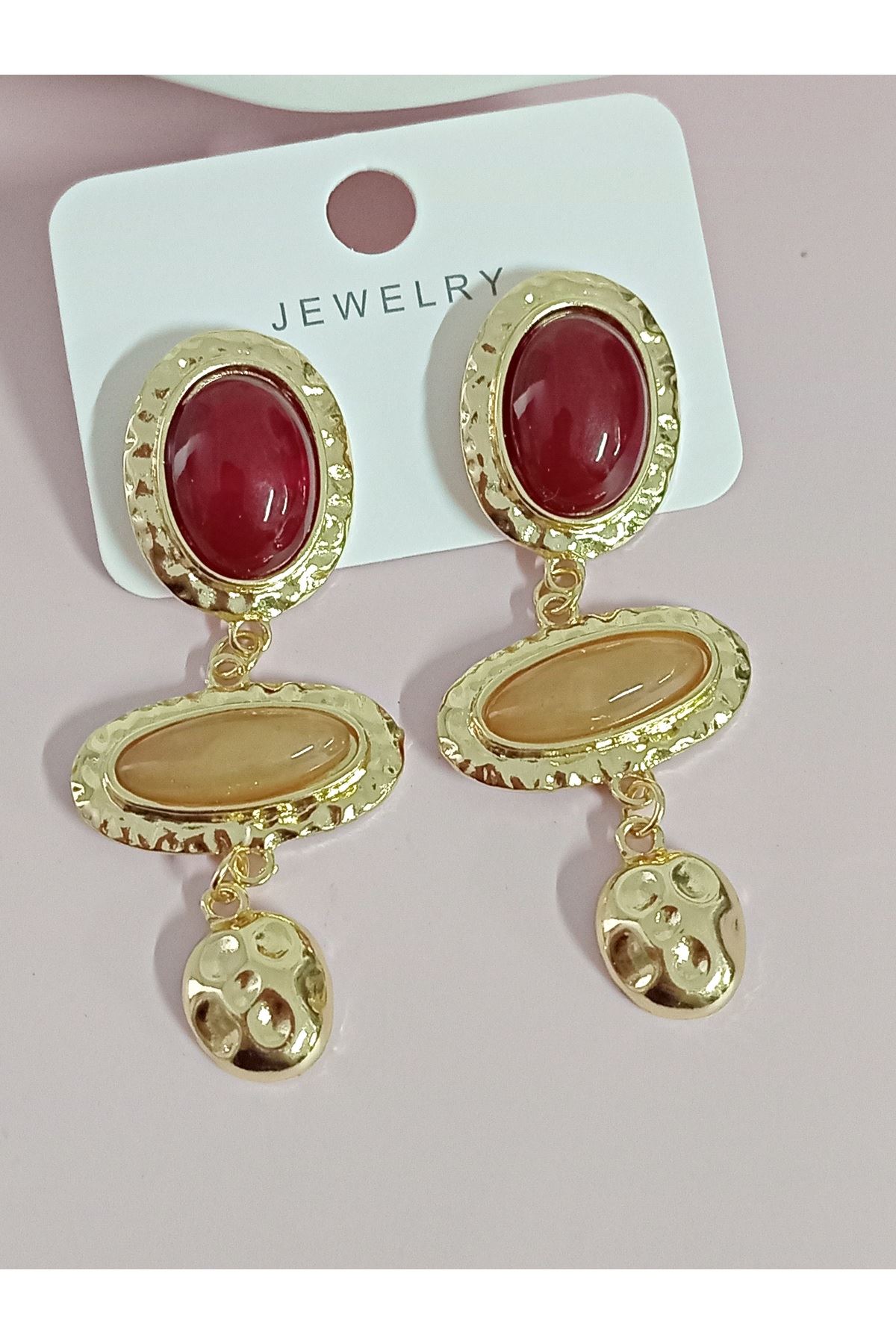 Marka model, Bordo Kahve Kadın Küpe