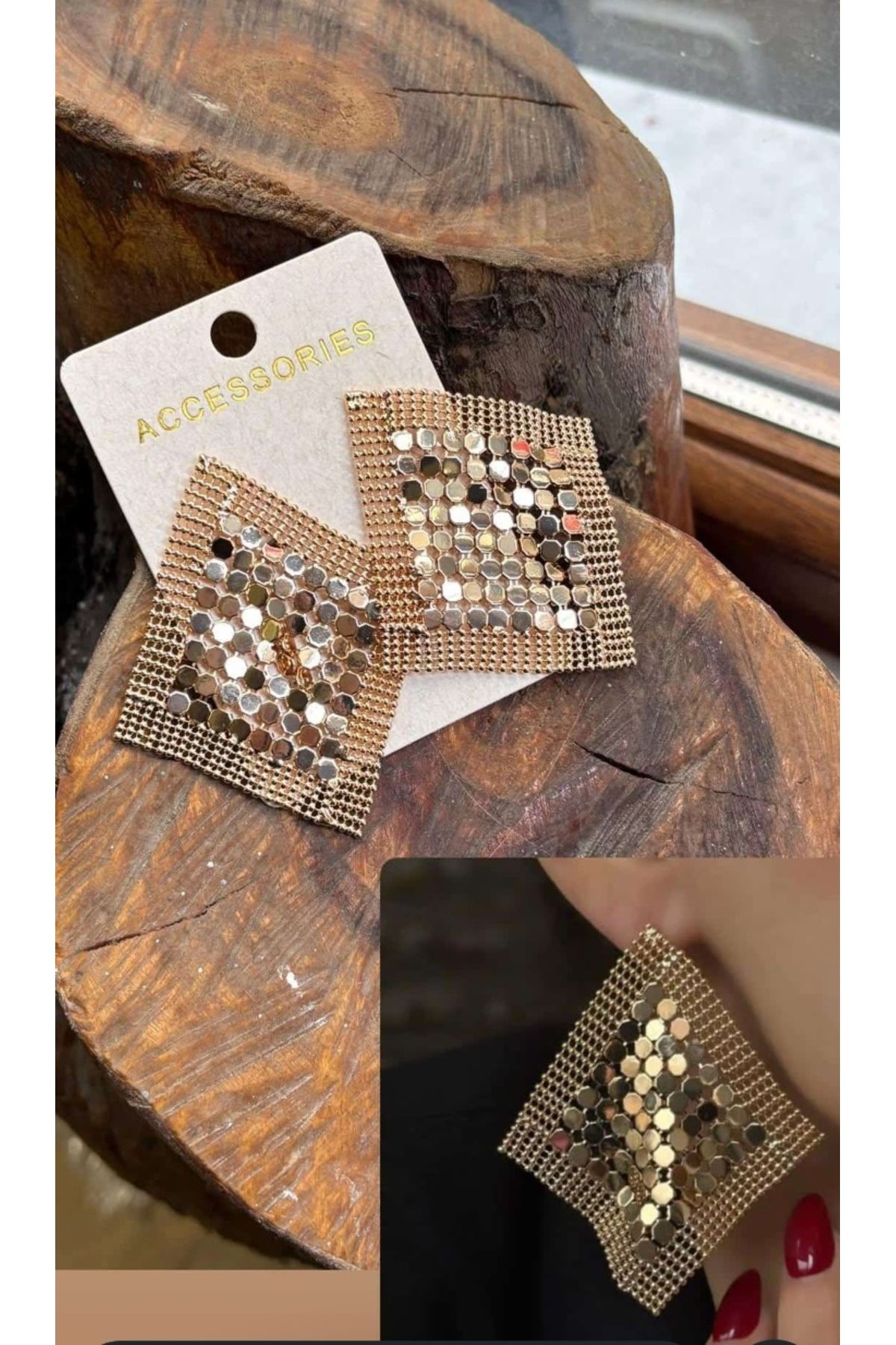 Marka Model, Gold Kare Küpe