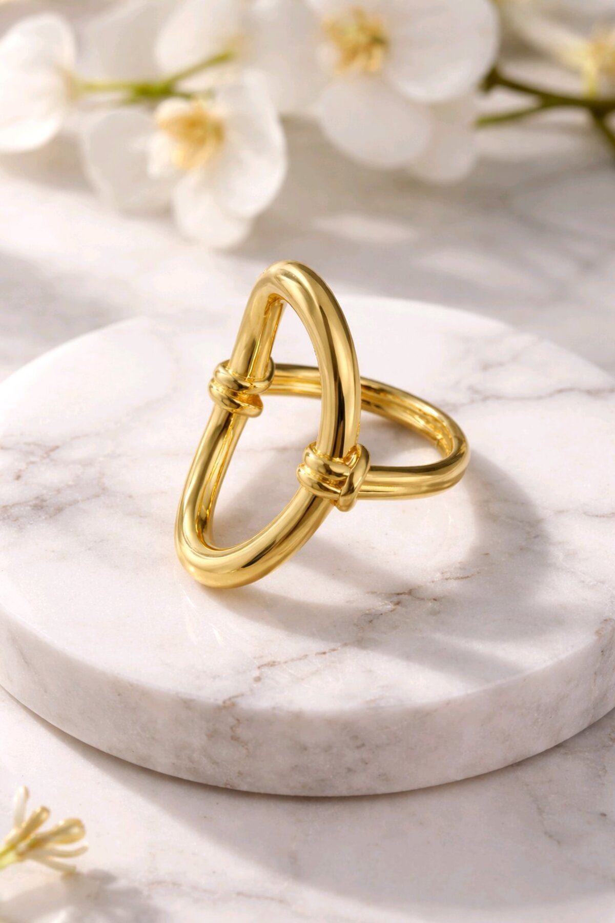 Çelik Gold Tasarım Yüzük, Ayarlanabilir