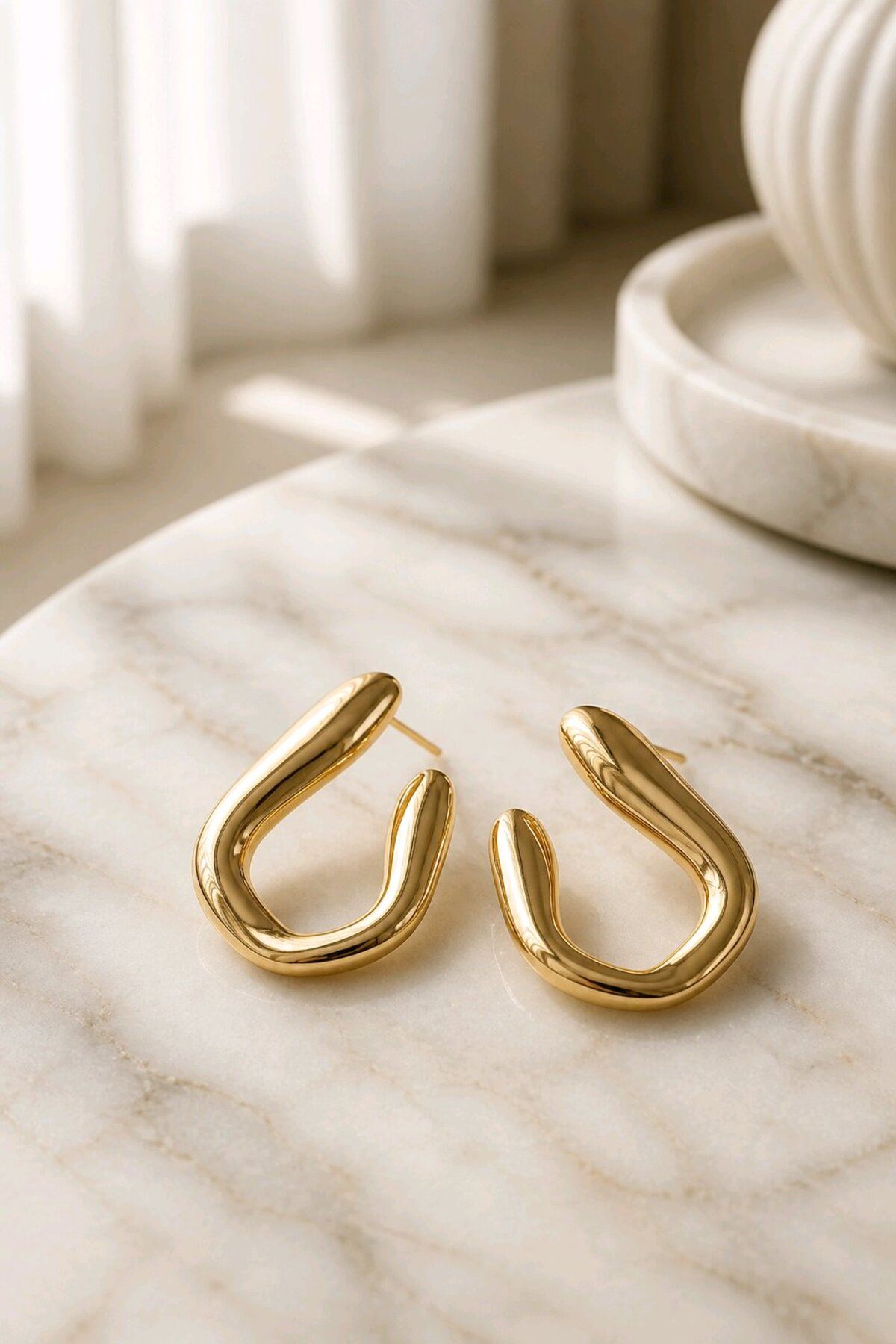 Gold Küçük Geometrik Küpe