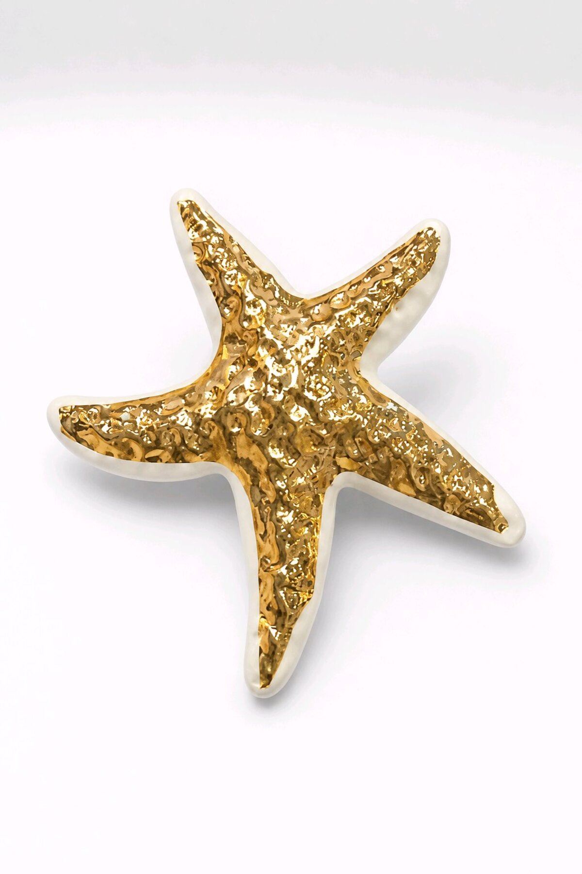 Krem Gold Deniz Yıldızı Broş