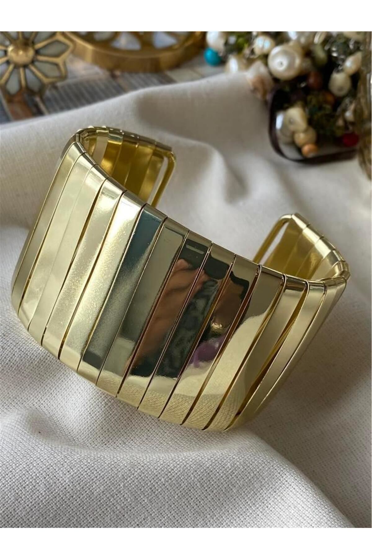 14K Gold Bileklik Kelepçe