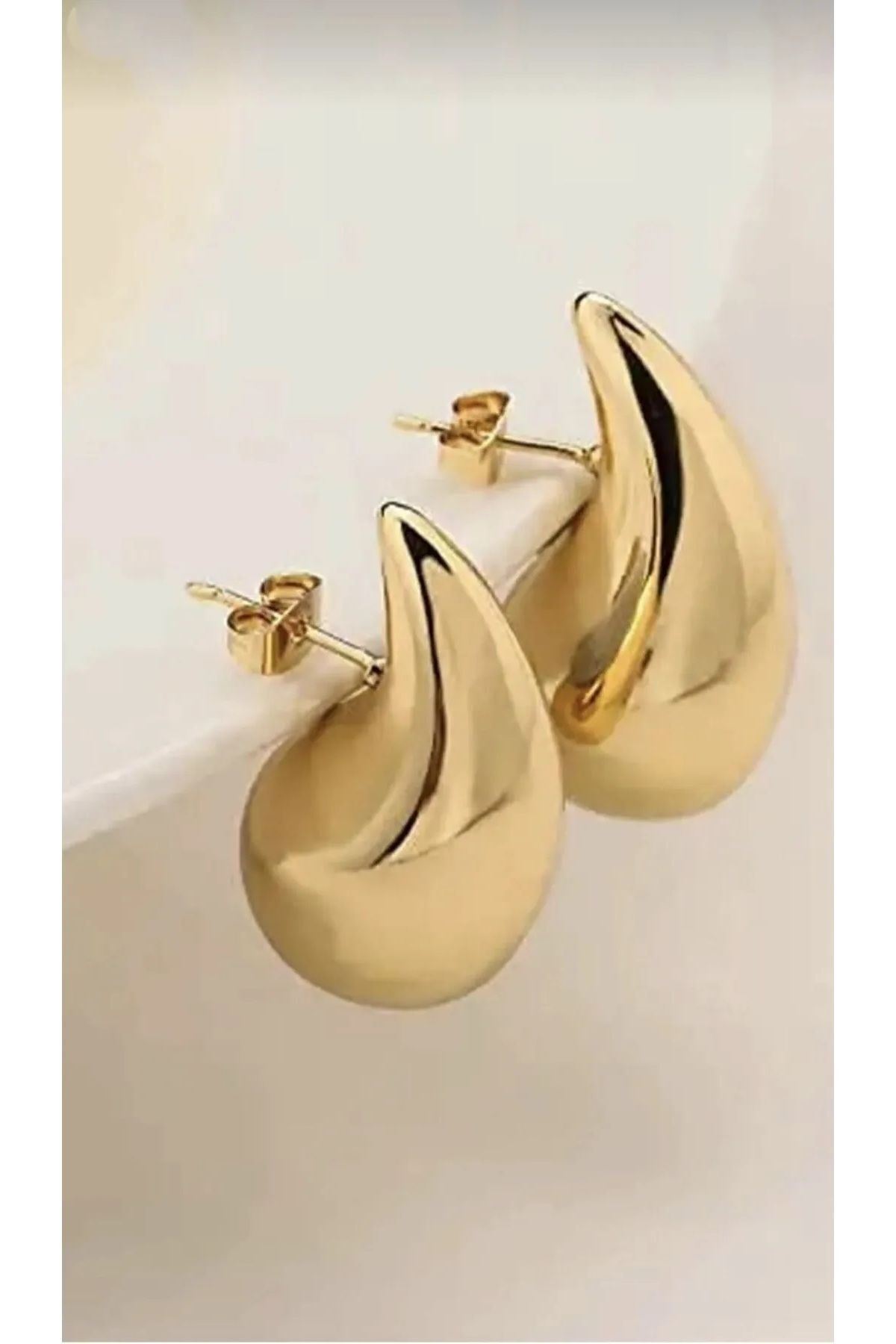 Gold Ortaboy Damla Bottega Kadın Küpe