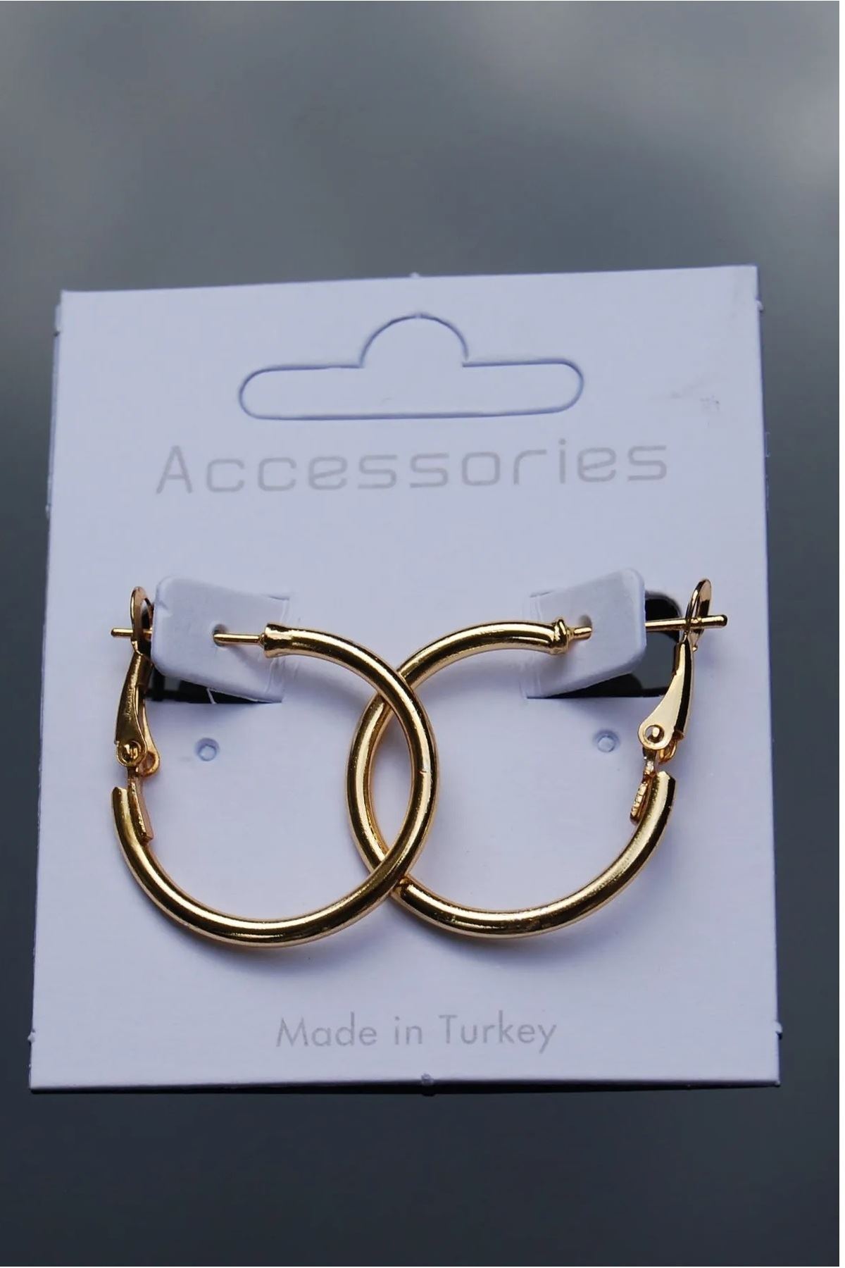 Gold Boru Halka 3cm Kadın Küpe