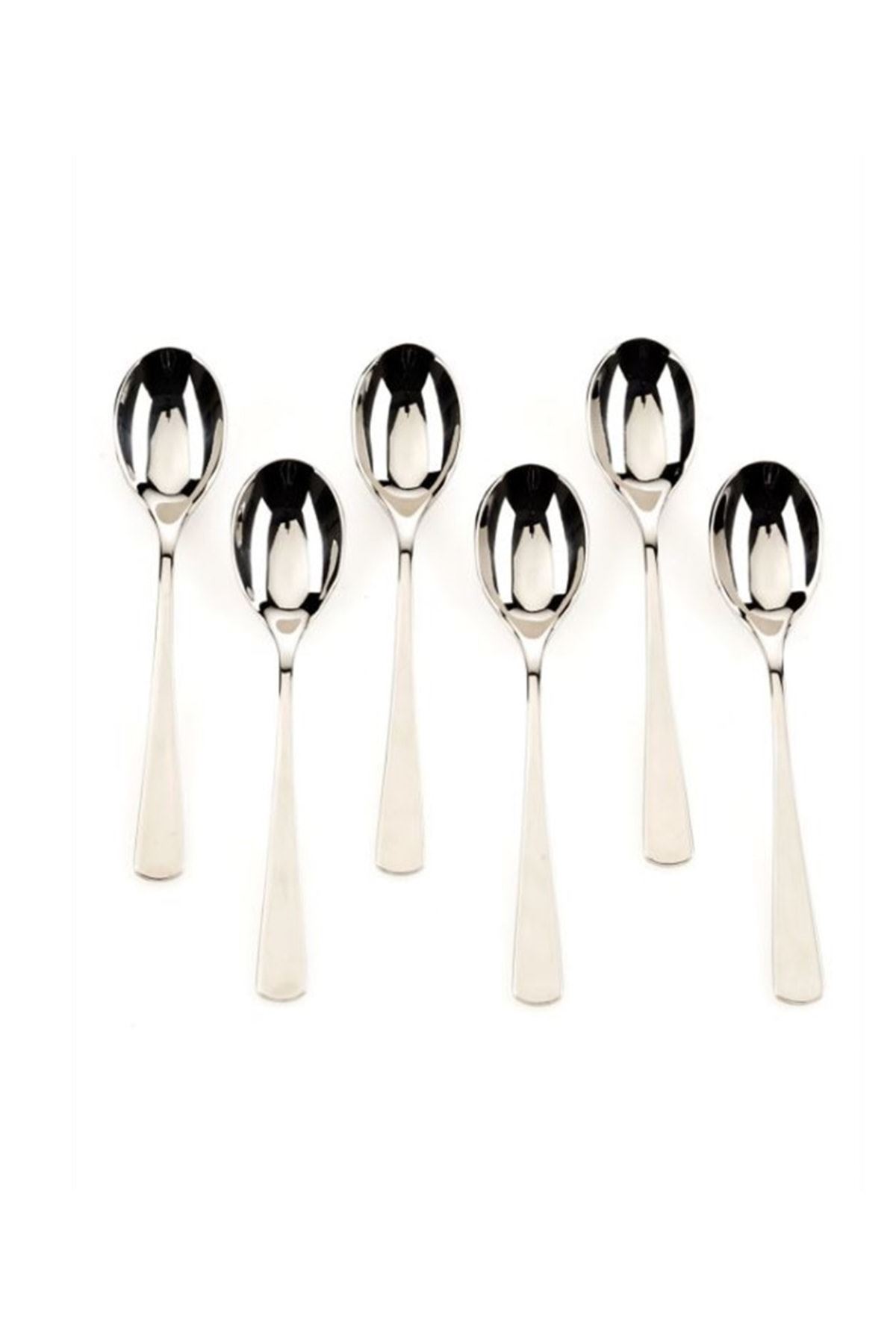 6 Lı Çelik Çay Kaşığı 10cm