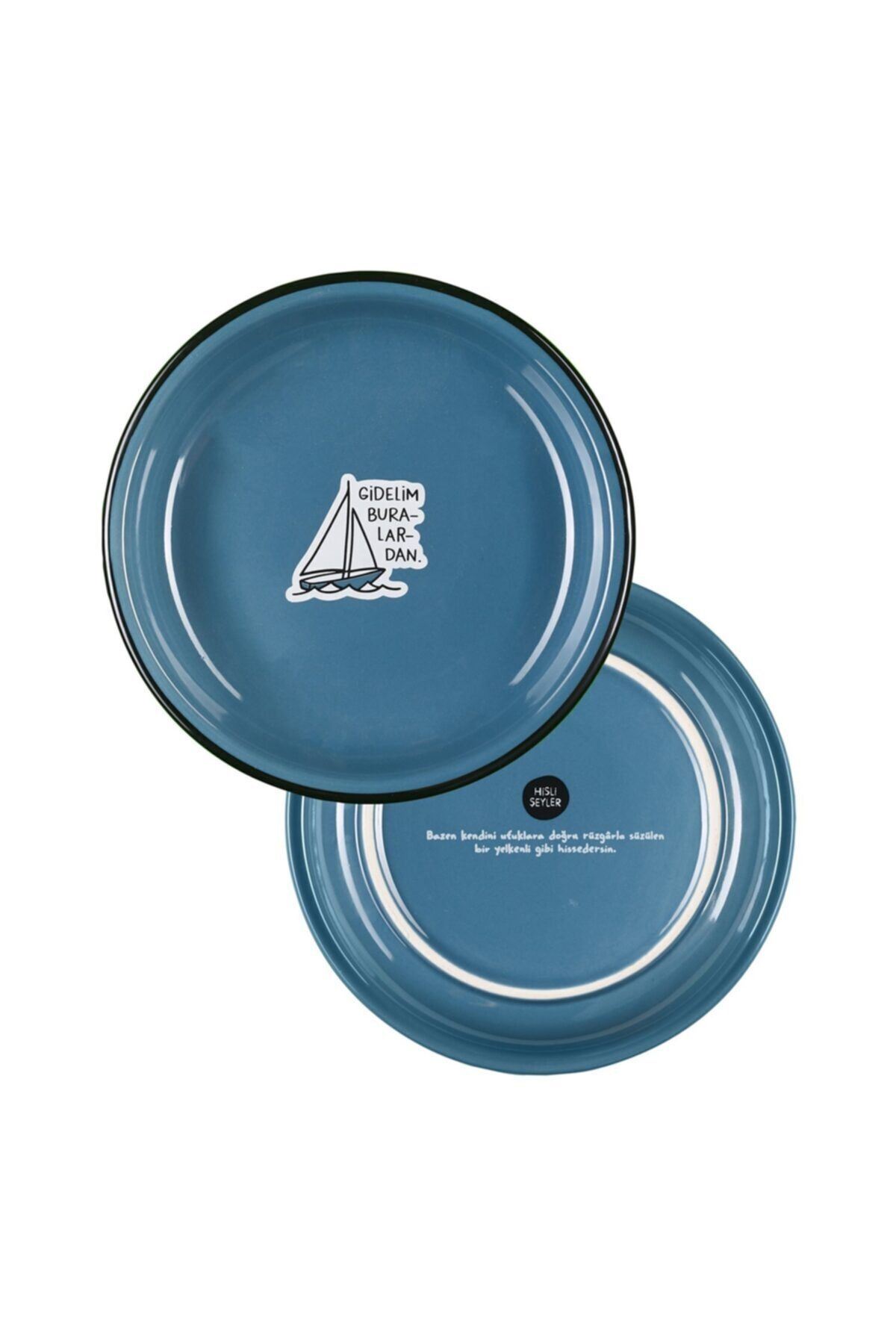 Gidelim Buralardan Seramik Pasta Tabağı 15,5cm
