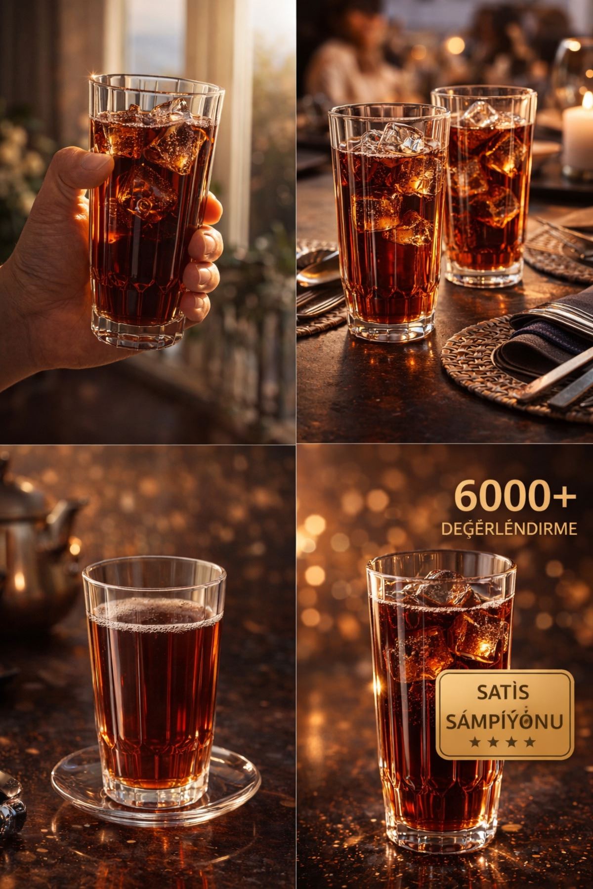 Diamond 6 Lı Meşrubat Bardağı 315cc