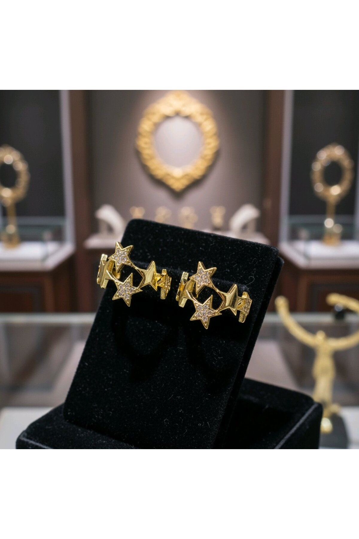 Gold Yıldızlar Yüzük Ayarlanabilir