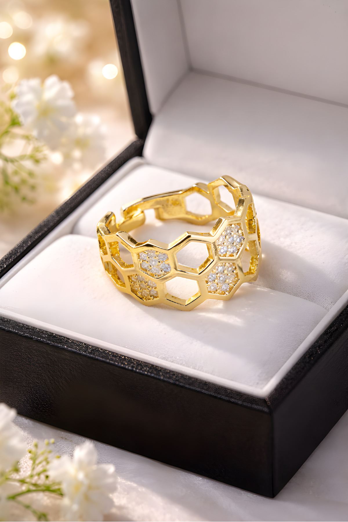 Gold Petek Yüzük, Ayarlanabilir