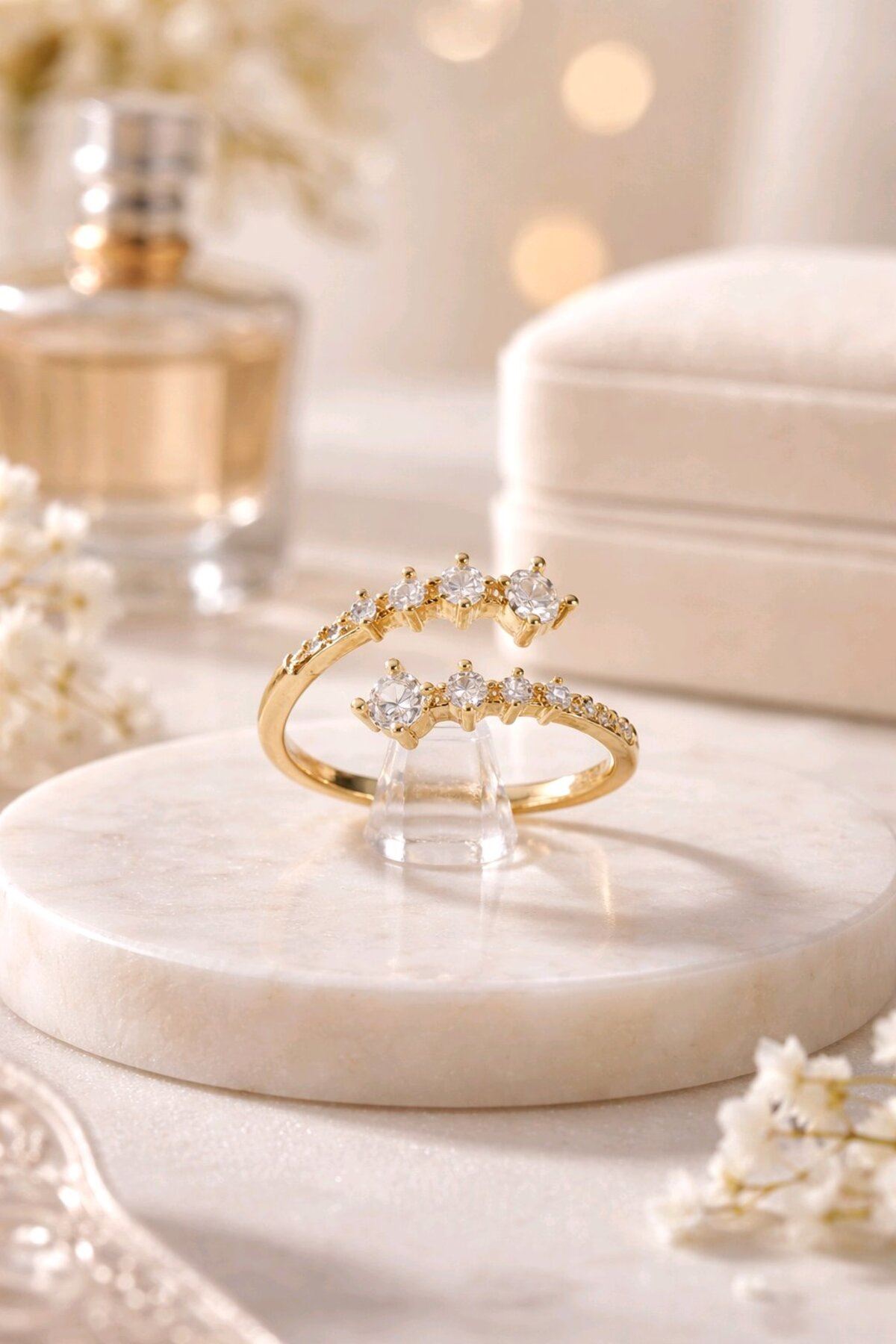 Gold Taşlı Yüzük, Ayarlanabilir