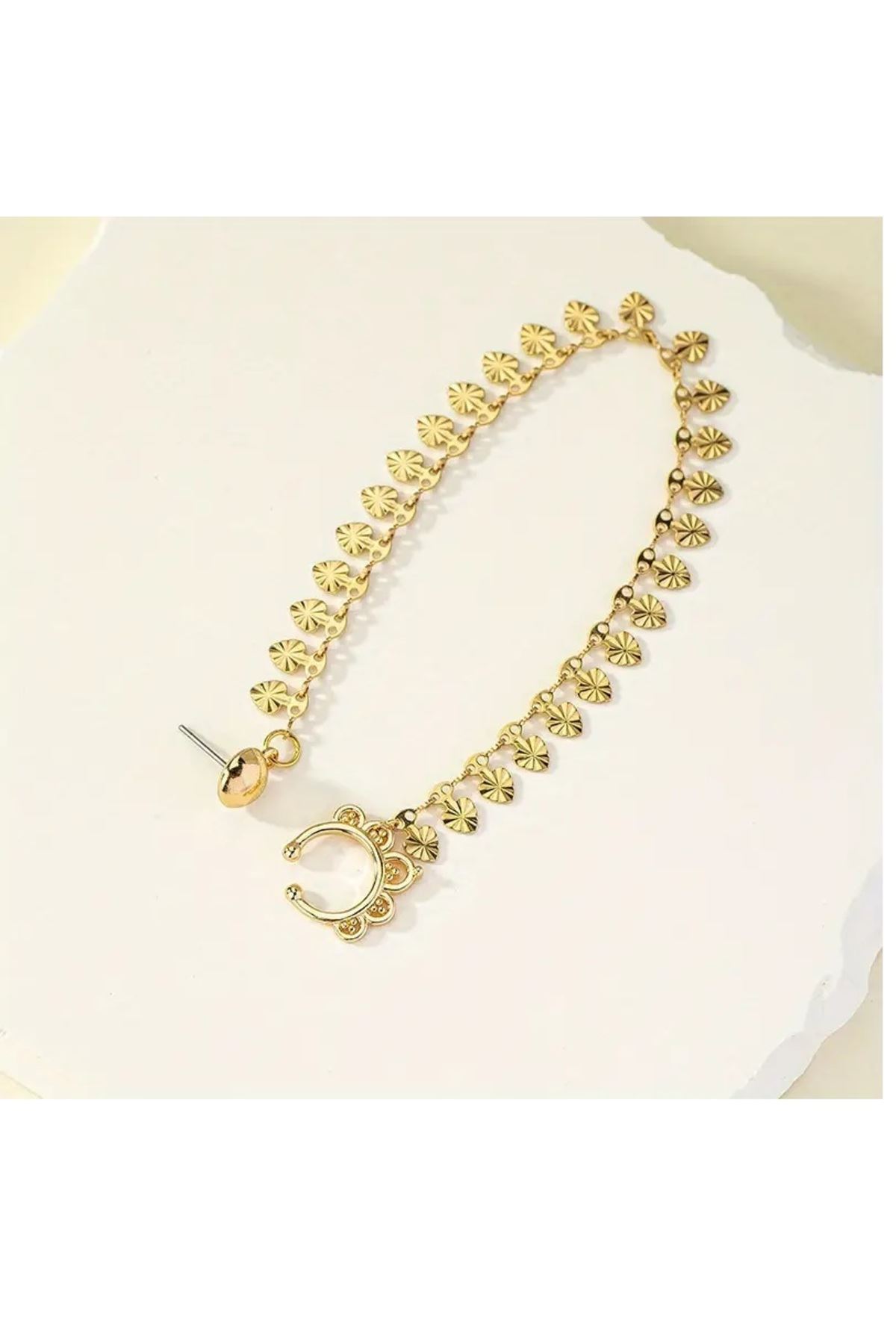 Hip hop Tarz Gold Kadın Küpe
