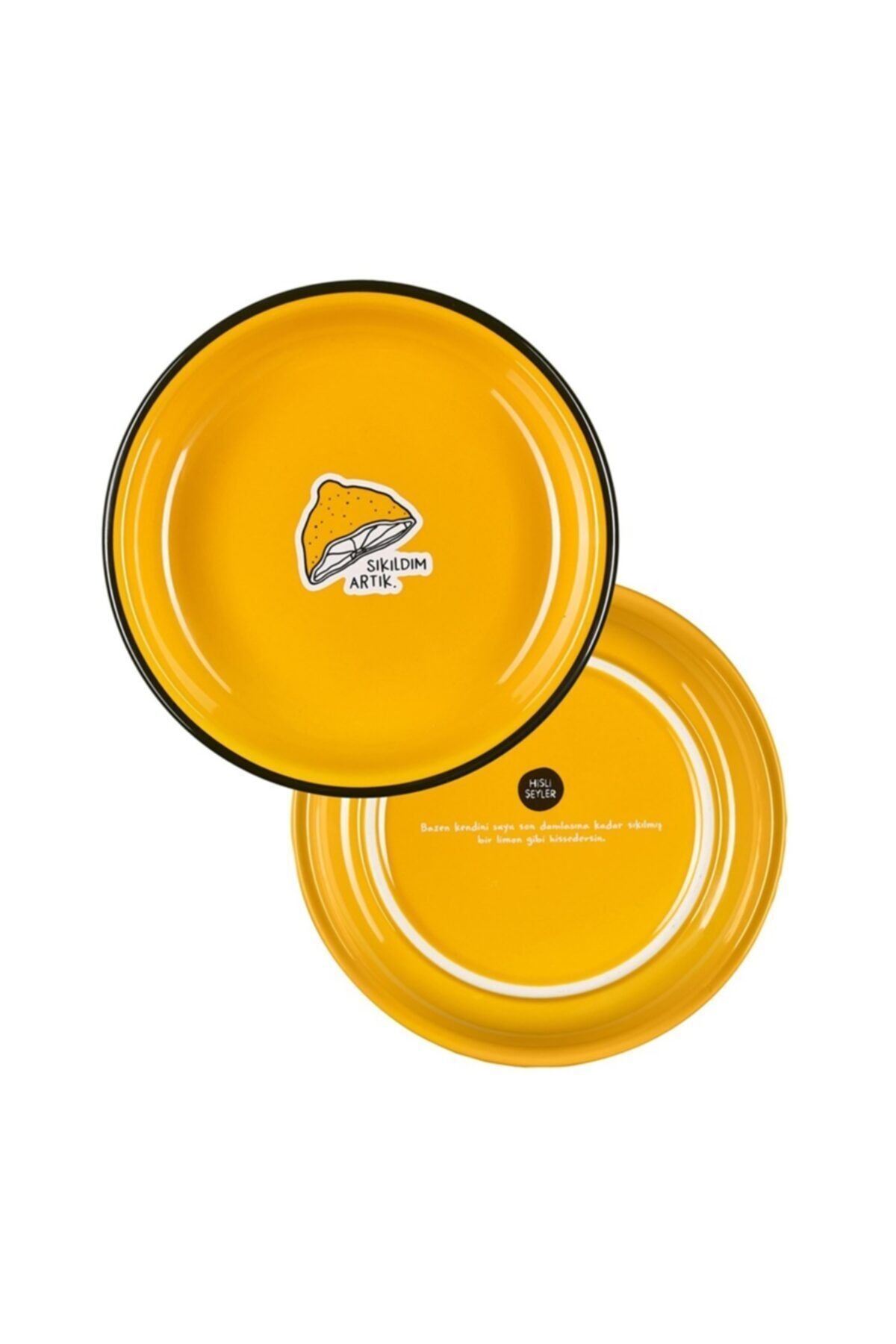 Sıkıldım Artık Seramik Pasta Tabağı 15,5cm