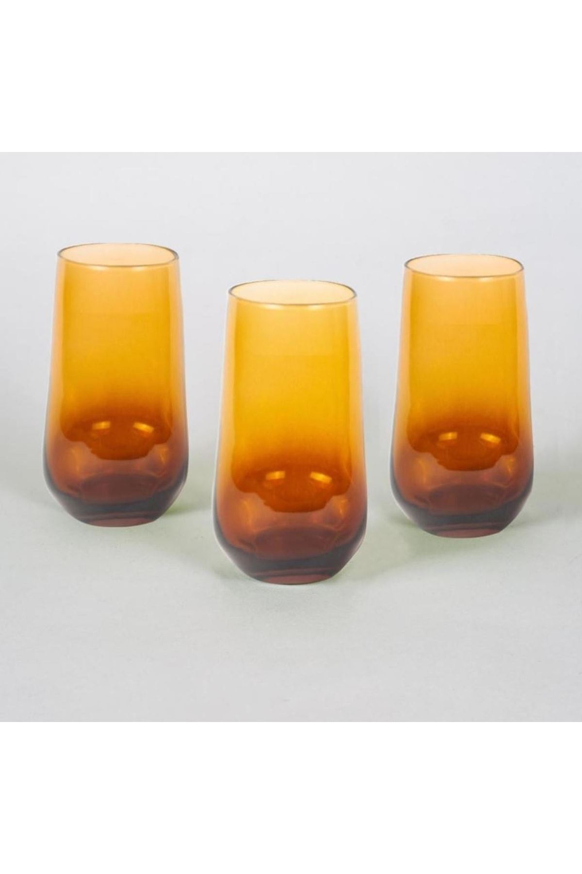 6 Kişilik Amber Degrade Meşrubat Bardağı 470cc
