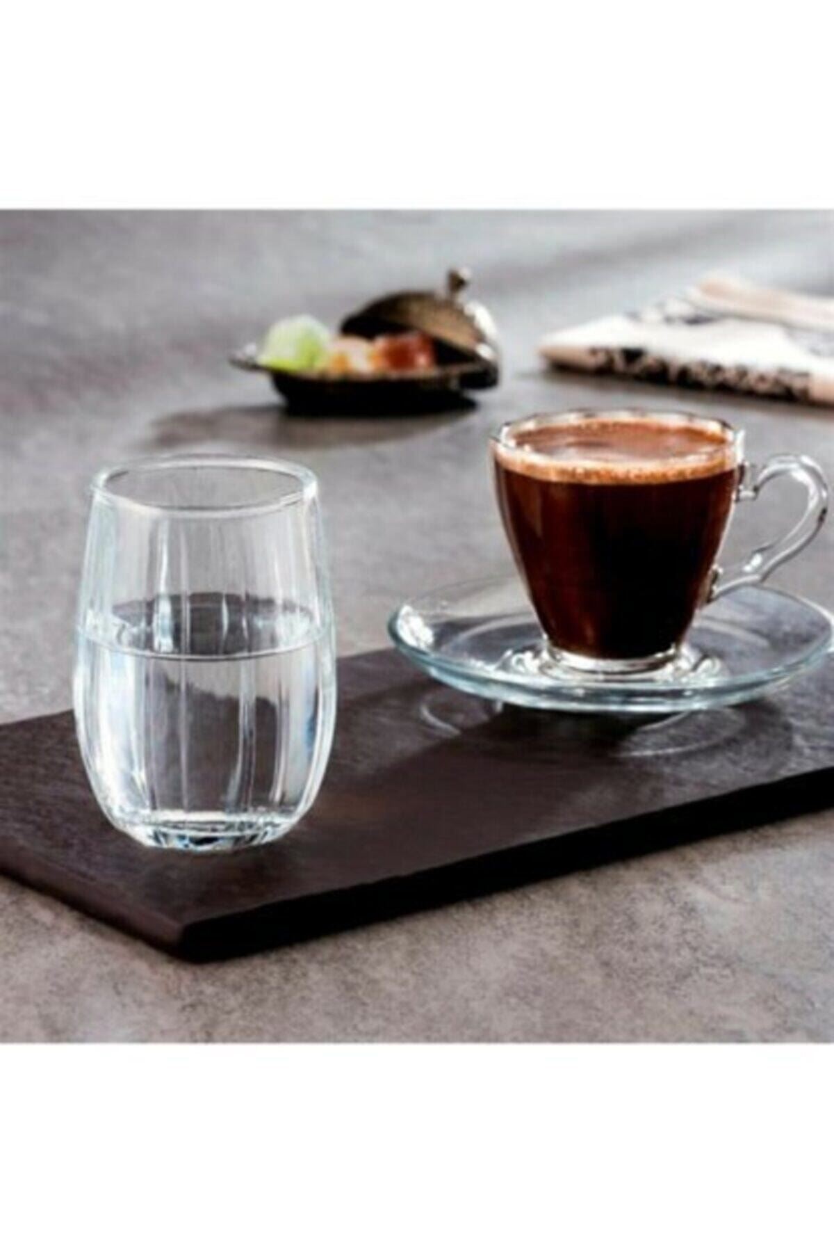 420212 kahve yanı bardak - küçük su bardağı 6 lı linka sade