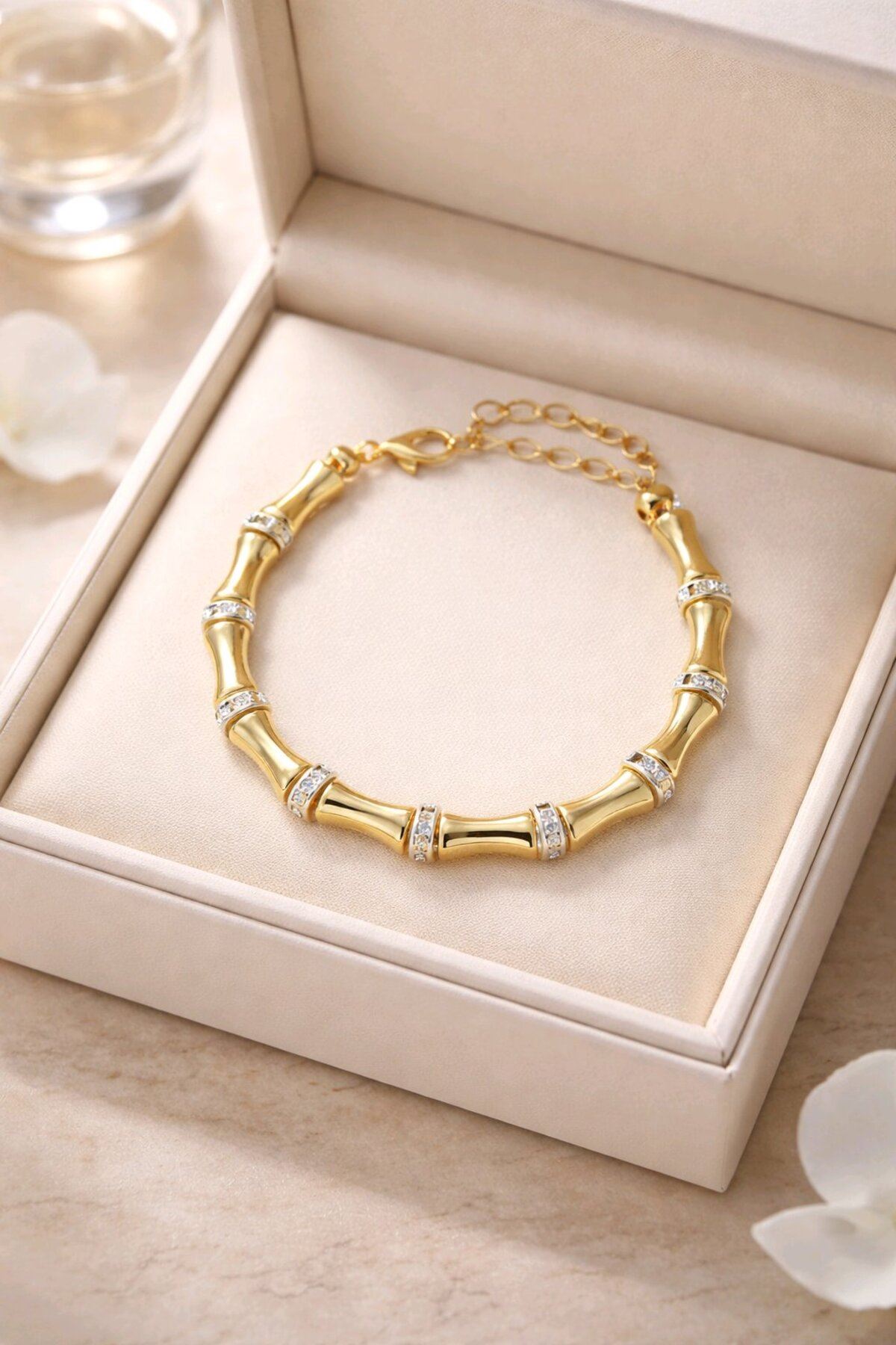 Gold Taşlı Serenay Bileklik