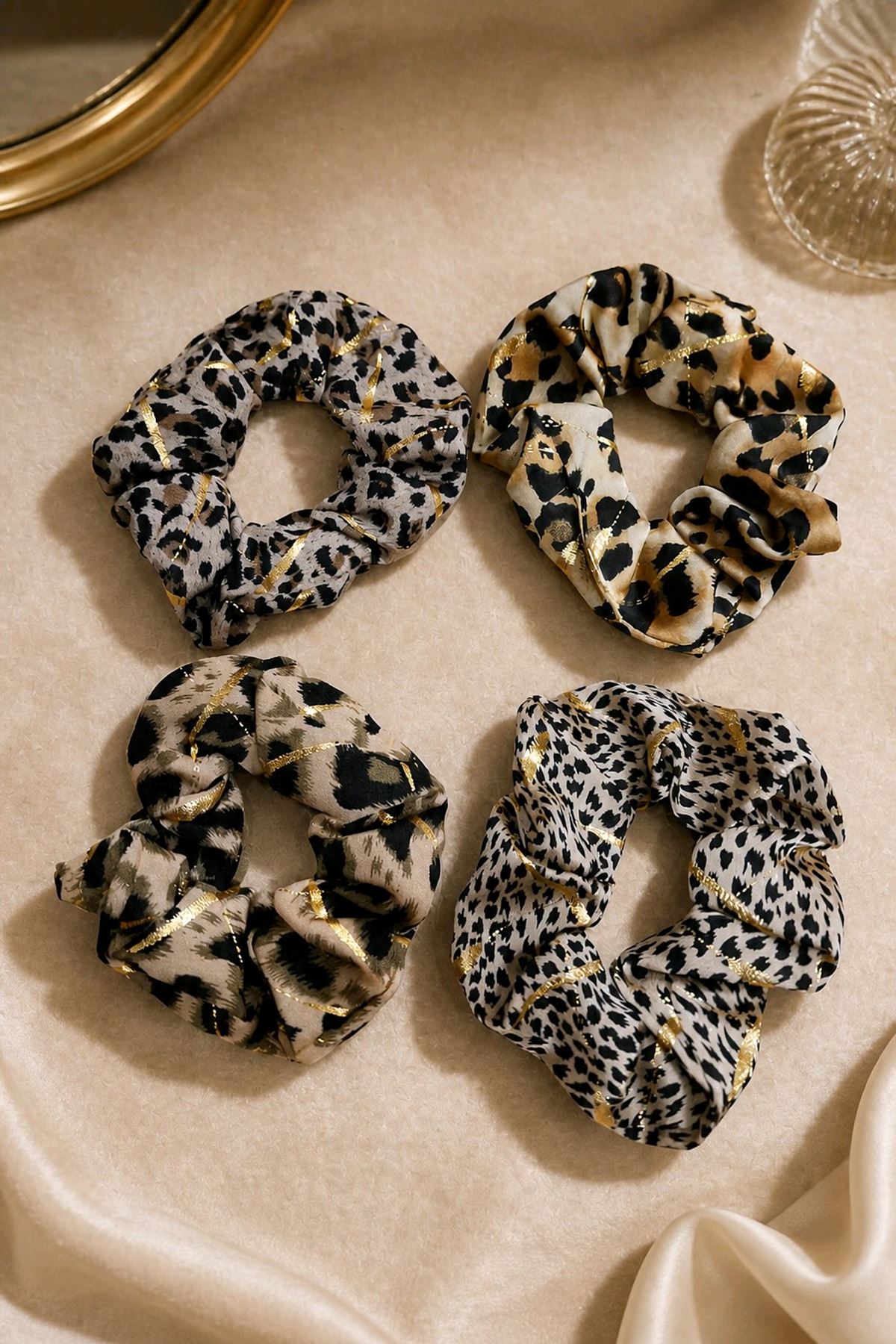 4 Adet Leopar Simit Toka, Çap: 9cm