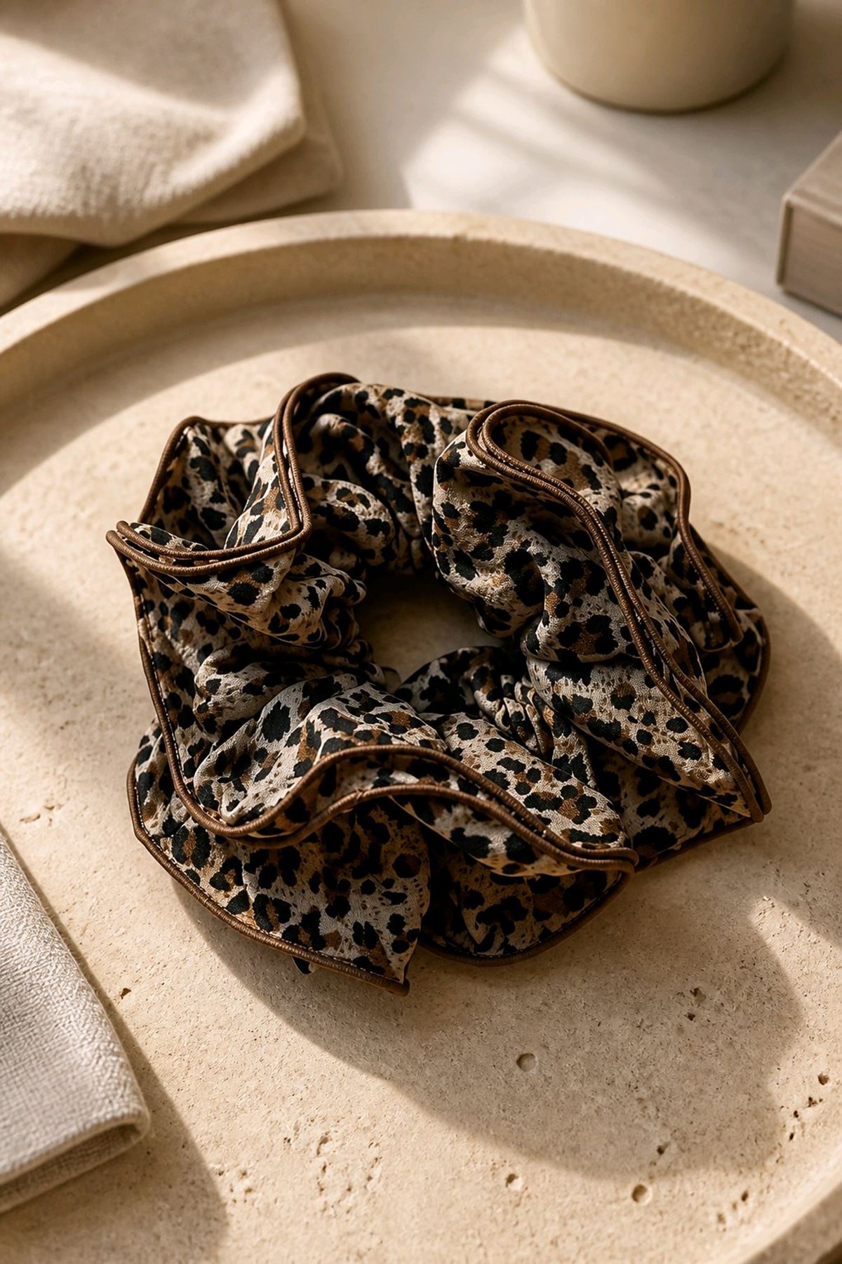 1 Adet Leopar Büyük Simit Toka, Çap: 15cm 