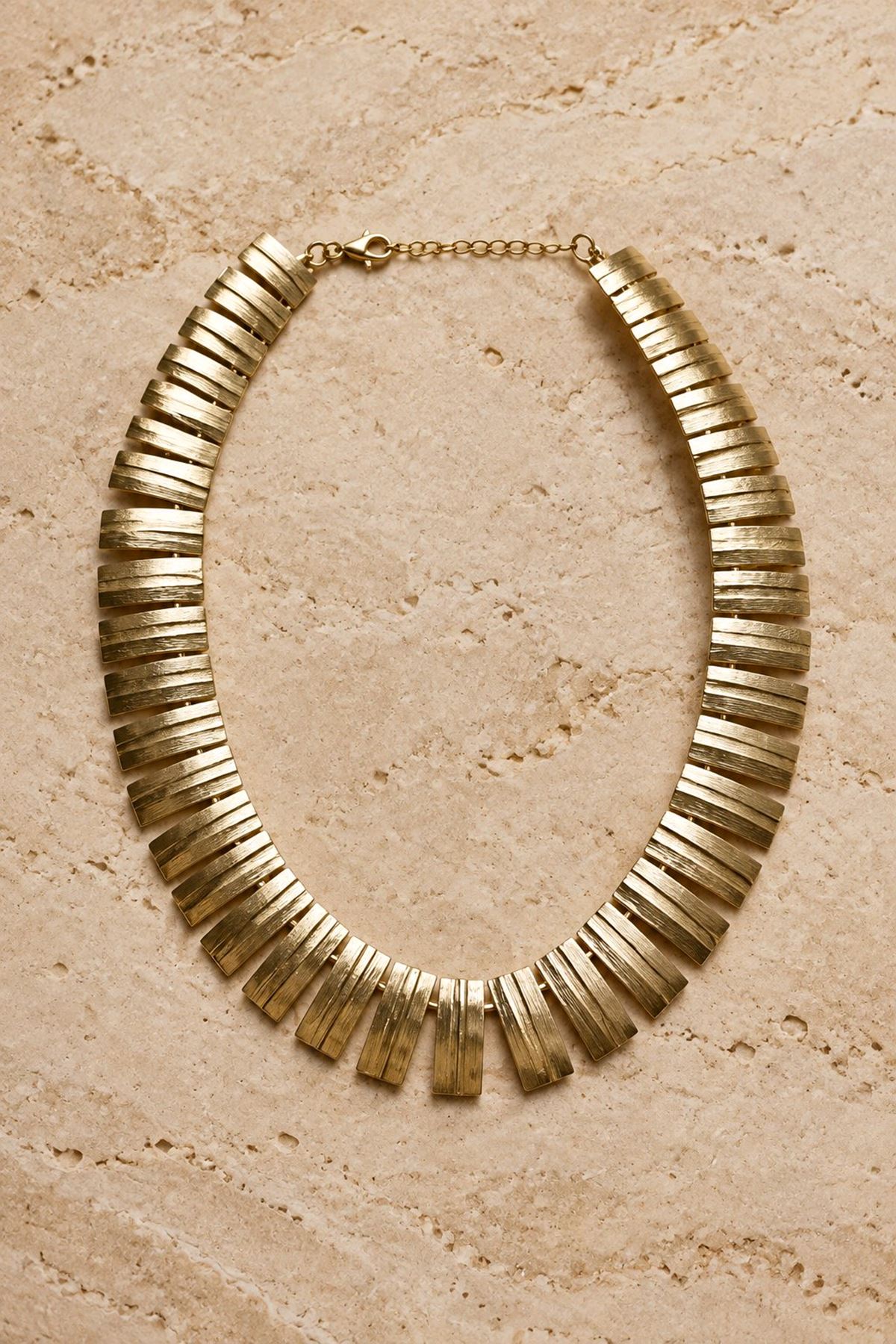 Gold Plaka Kararmaz Kolye, Uzunluk: 37+5cm 