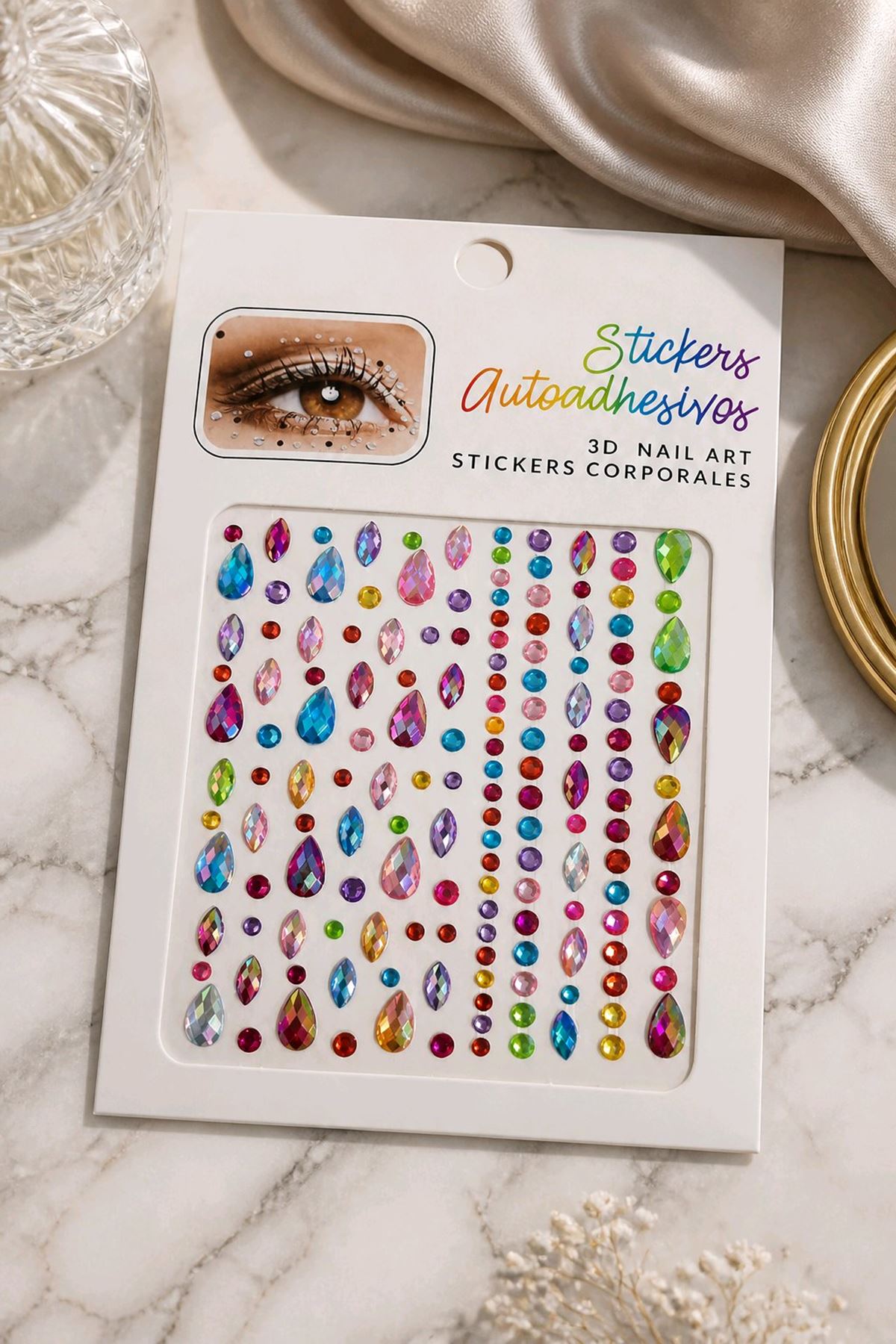 Renkli Nail Art Vücut Sticker