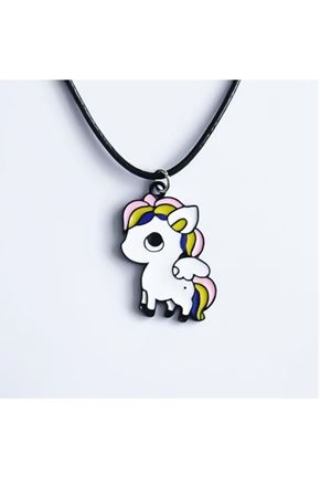 Unicorn Suni Deri Kayışlı Unisex Çocuk Kolye