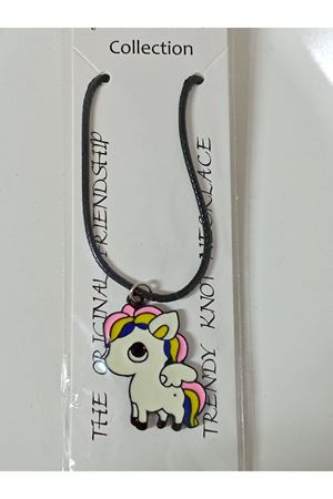 Unicorn Suni Deri Kayışlı Unisex Çocuk Kolye