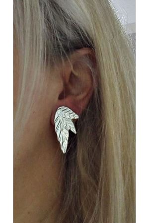 Gümüş Yapraklar Şık Hafif  Kadın Küpe