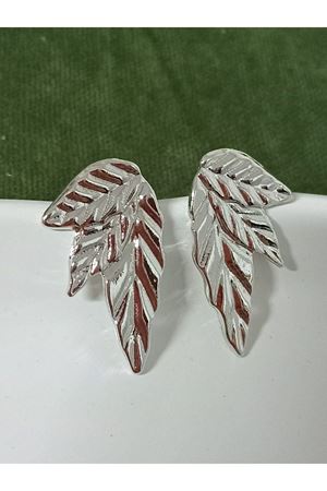 Gümüş Yapraklar Şık Hafif  Kadın Küpe