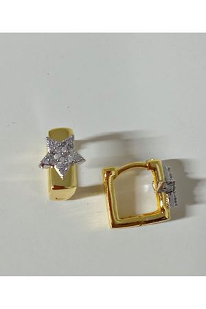 Gold Taşlı Yıldız Şık Kadın Küpe