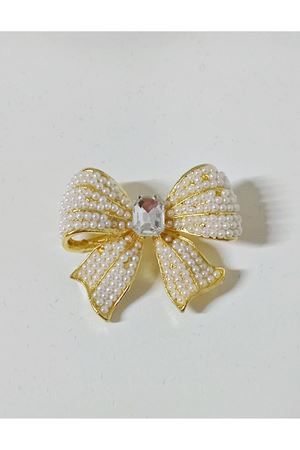 Beyaz İncili Fiyonk Broş