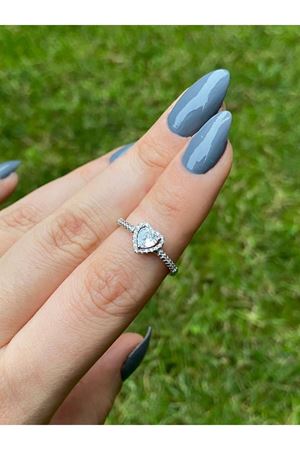 KALPLİ ZİRKON TAŞLI AYARLANABİLİR ÇELİK YÜZÜK ( PEMBE & BEYAZ TAŞ RENGİ SEÇENEKLERİ )