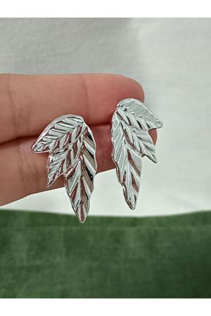 Gümüş Yapraklar Şık Hafif  Kadın Küpe