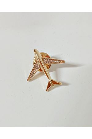 Gold Uçak Pin Rozet Erkek Broş