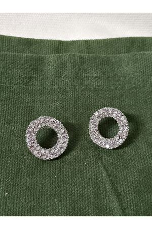 Gümüş Taşlı Yuvarlak Şık Kadın Küpe