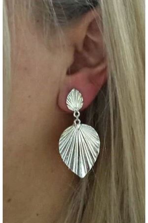 Gümüş Çift Yaprak Şık Kadın Küpe