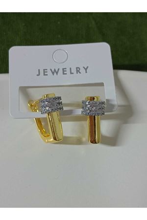 Gold Taşlı Şık Kadın Küpe