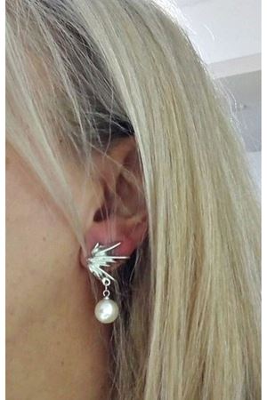 Gümüş, İnci Sallantılı Hafif Şık Kadın Küpe