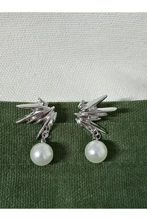 Gümüş, İnci Sallantılı Hafif Şık Kadın Küpe