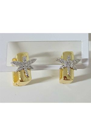 Gold Taşlı Yusufçuk Şık Kadın Küpe