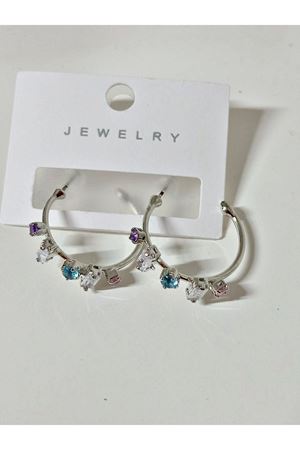 Gümüş  Taşlı  Halka Hafif  Kadın Küpe