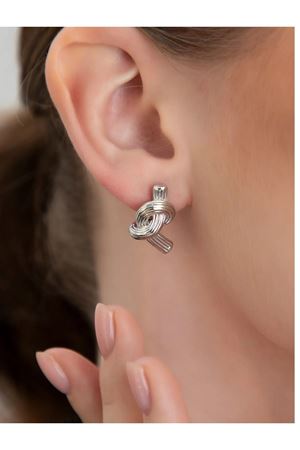 Gümüş Düğüm Şık Kadın Küpe