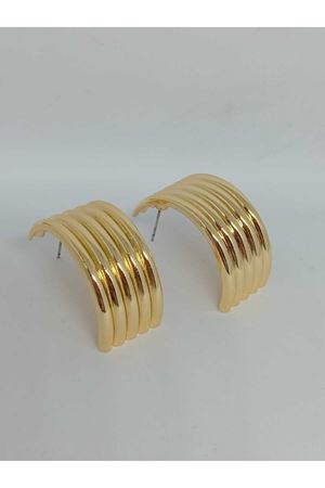 Gold Vintage Stil C-Şekilli Kadın Küpe