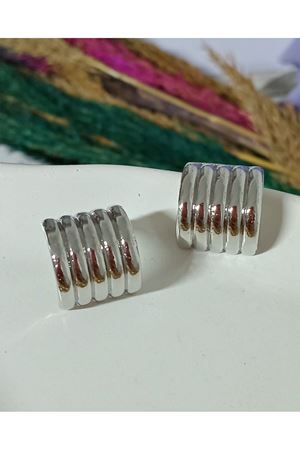 Gümüş Vintage Stil C-Şekilli Kadın Küpe