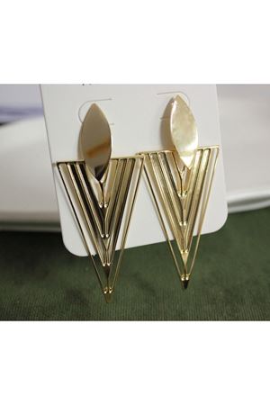 Gold Büyük Sallantılı Şık Kadın Küpe