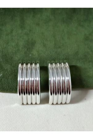 Gümüş Vintage Stil C-Şekilli Kadın Küpe