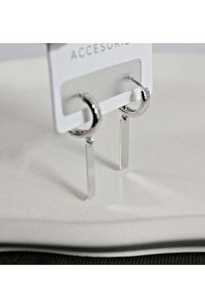 Gümüş Çubuk Sallantılı Halka Kadın Küpe