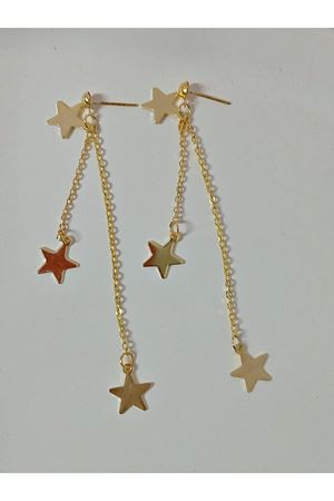 Gold Yıldız Sallantılı Uzun Şık Küpe