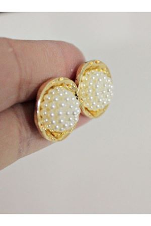 Gold İncili Şık Kadın Küpe