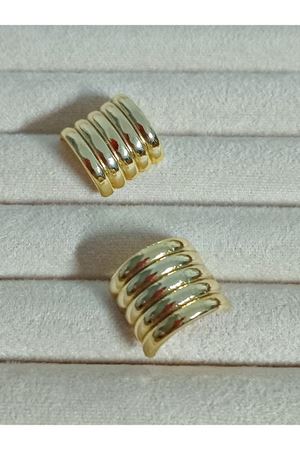 Gold Vintage Stil C-Şekilli Kadın Küpe