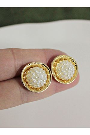 Gold İncili Şık Kadın Küpe