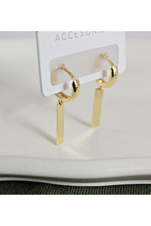 Gold Çubuk Sallantılı Halka Kadın Küpe